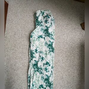 Anthropologie summer pant green floral print size 10